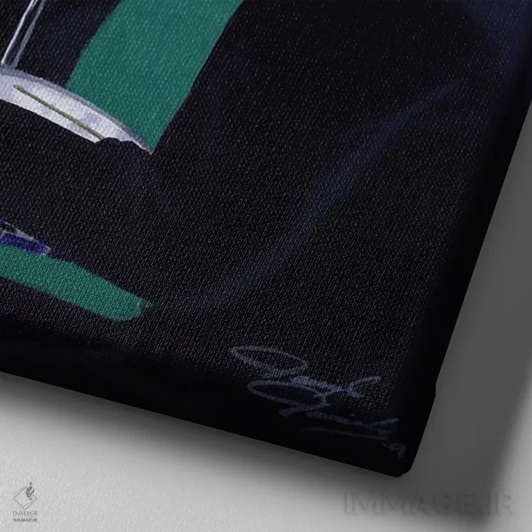 تابلو سه چهارم اثر دارل دنیلز - نمای نزدیک بافت بوم