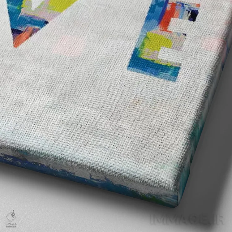 تابلو عشق را انتخاب کن (رنگی) اثر جیمی مکداول - نمای نزدیک بافت بوم