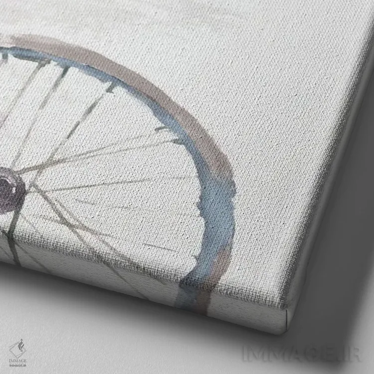 تابلو انعکاسهای دوچرخه اثر داگوود پورتفولیو (استودیو) - نمای نزدیک بافت بوم