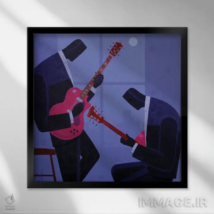 تابلو ریتمهای شبانه اثر دارل دنیلز - نمای قابدار مشکی