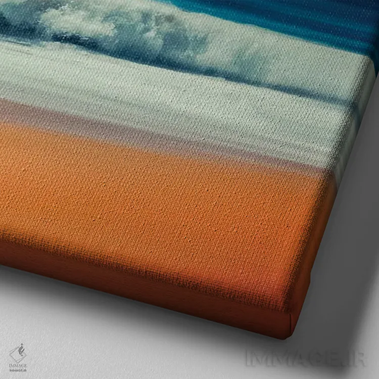 تابلو موج پشت موج اثر دیرک وستنهاگن - نمای نزدیک بافت بوم