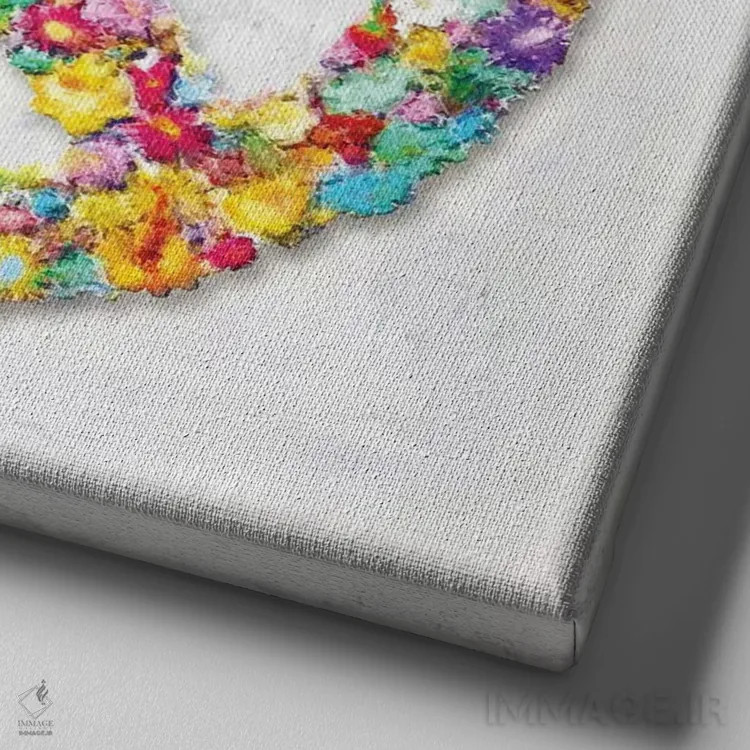 تابلو نماد صلح اثر جیمی مکداول - نمای نزدیک بافت بوم