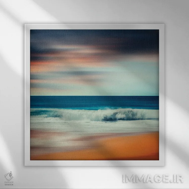 تابلو موج پشت موج اثر دیرک وستنهاگن - نمای قابدار سفید