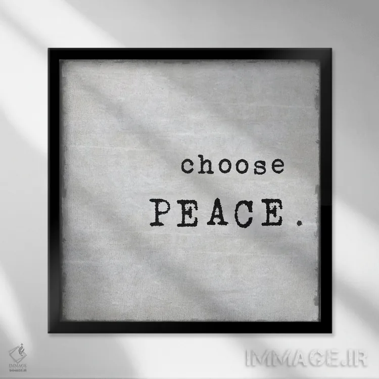 تابلو آرامش را انتخاب کن اثر جیمی مکداول - نمای قابدار مشکی