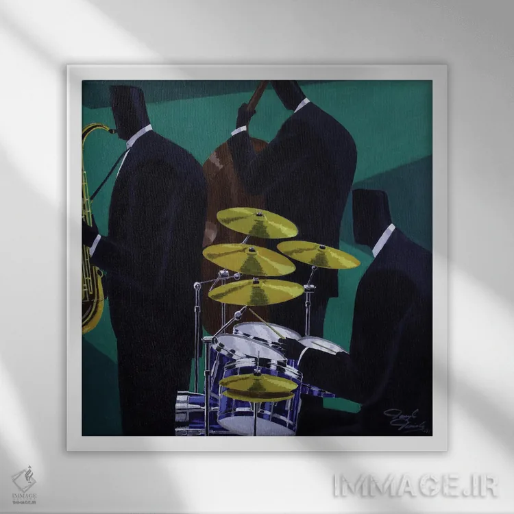 تابلو سه چهارم اثر دارل دنیلز - نمای قابدار سفید