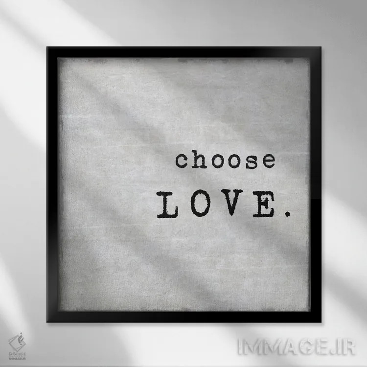 تابلو عشق را انتخاب کن اثر جیمی مکداول - نمای قابدار مشکی