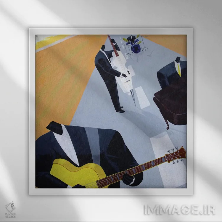 تابلو تیم جادهای (پشت صحنه اجراها) اثر دارل دنیلز - نمای قابدار سفید