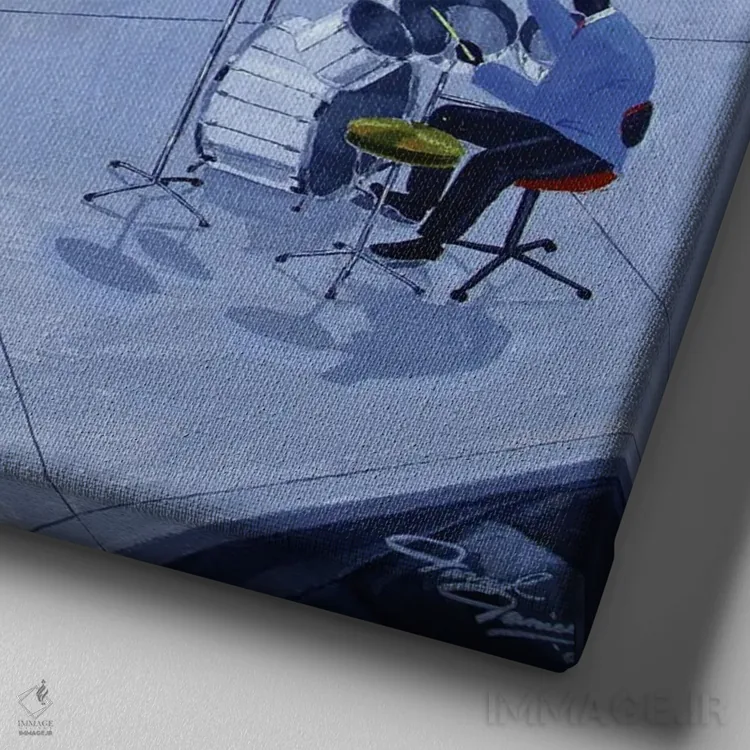 تابلو ترافیک اثر دارل دنیلز - نمای نزدیک بافت بوم