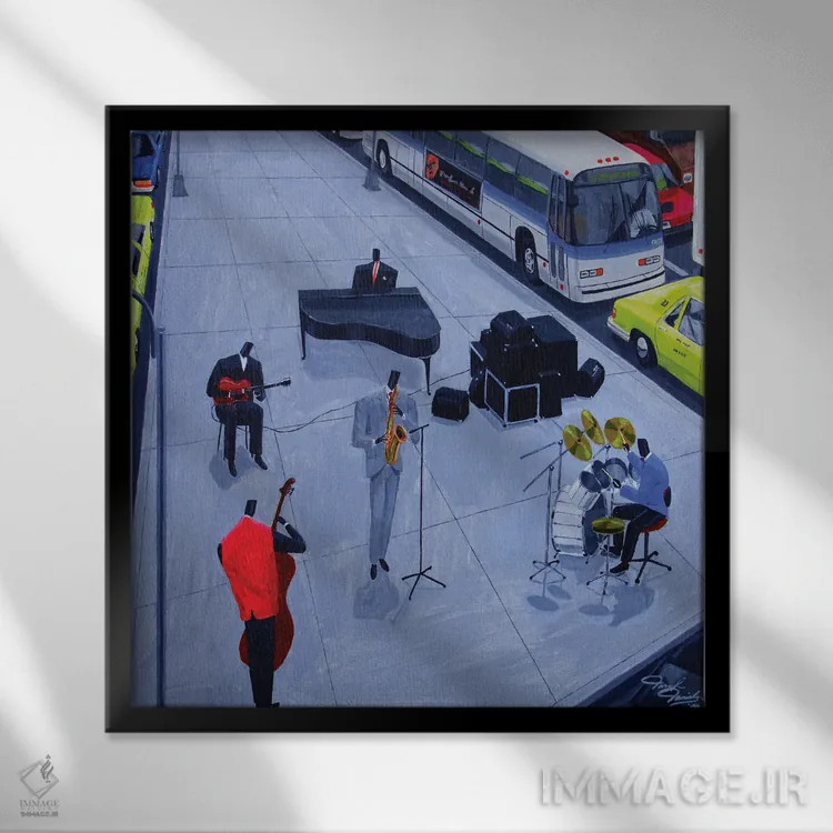 تابلو ترافیک اثر دارل دنیلز - نمای قابدار مشکی