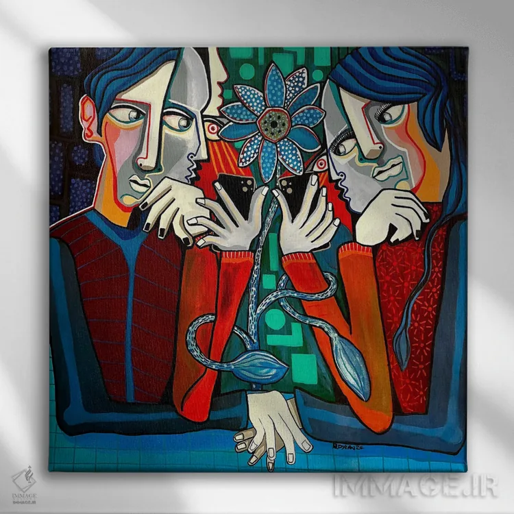 تابلو عشق مدرن اثر دیلان گیِل - نمای روبهرو روی دیوار