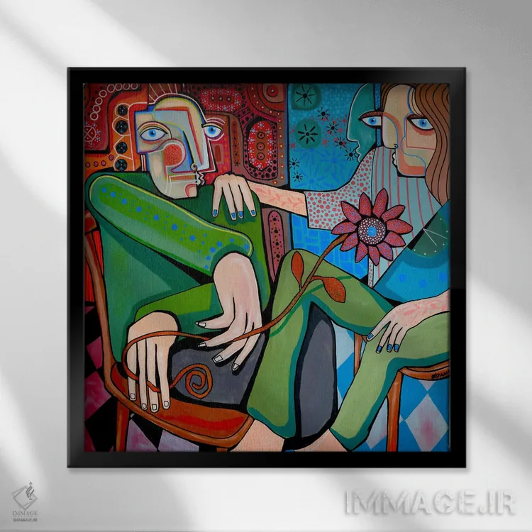 تابلو زمان التیام اثر دیلان گیِل - نمای قابدار مشکی