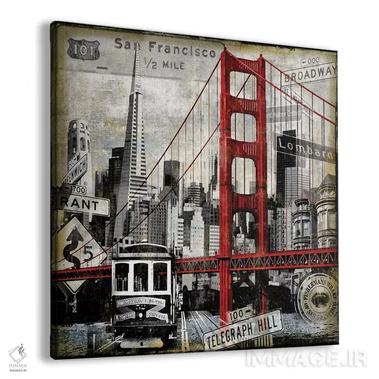 تابلو نمادهای سانفرانسیسکو اثر دیلان متیوز - نمای پرسپکتیو محصول