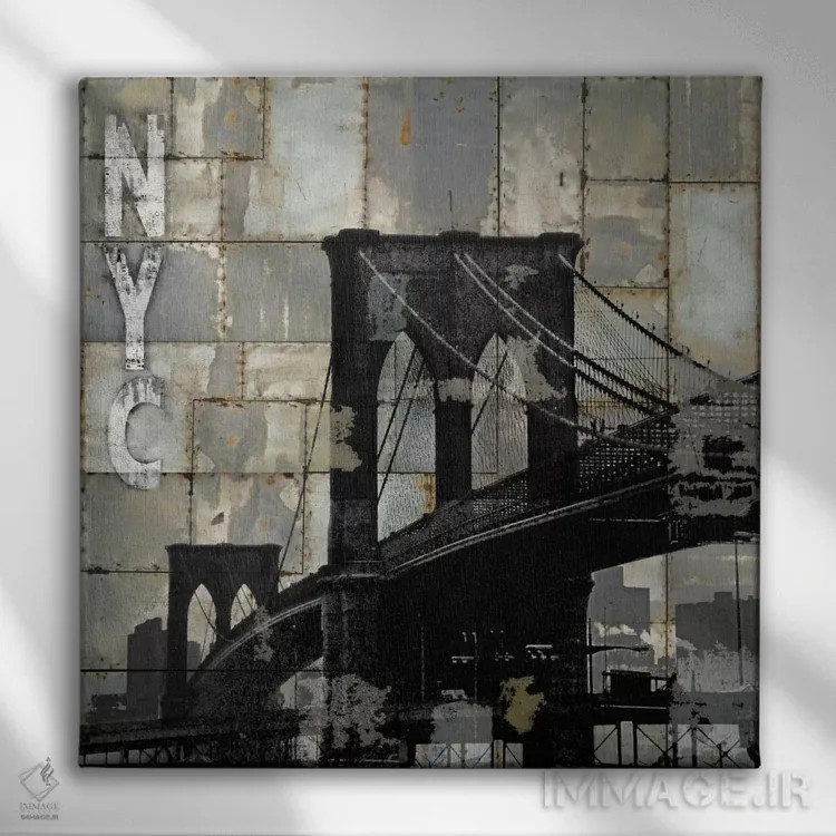 تابلو صنعتی نیویورک ۱ اثر دیلان متیوز - نمای روبهرو روی دیوار