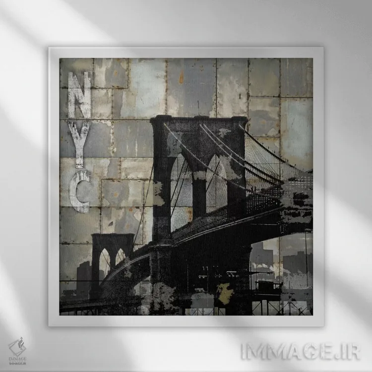 تابلو صنعتی نیویورک ۱ اثر دیلان متیوز - نمای قابدار سفید