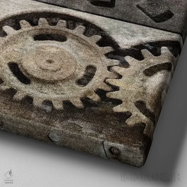 تابلو صنعتی ۲ اثر دیلان متیوز - نمای نزدیک بافت بوم