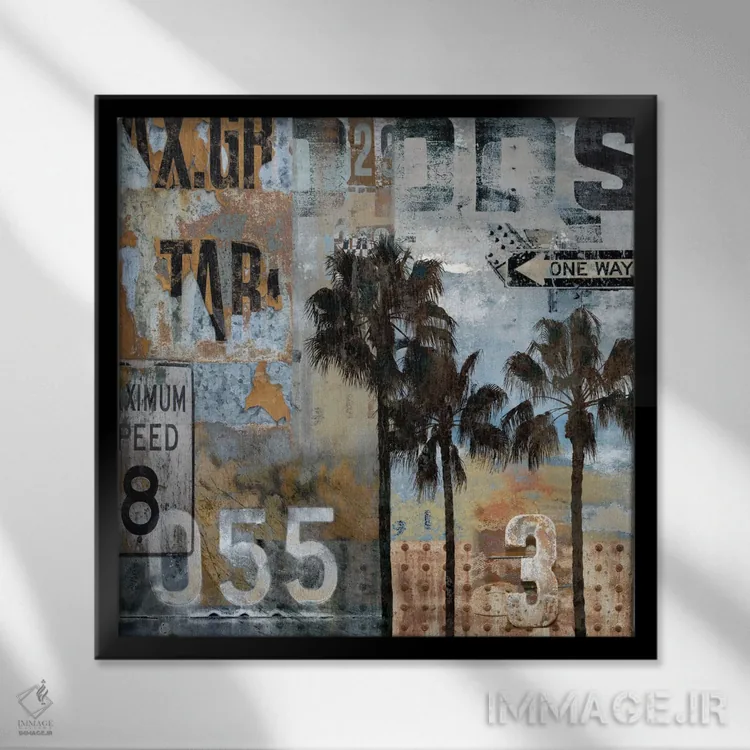 تابلو بافتهای شهری اثر دیلان متیوز - نمای قابدار مشکی