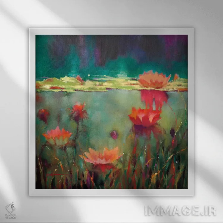 تابلو فرارسیدن شب اثر دانا یانگ - نمای قابدار سفید
