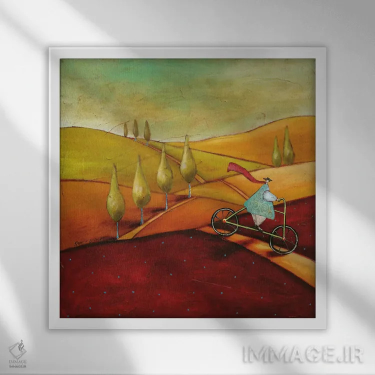 تابلو احساس خوب ۱ اثر استیسی داینن - نمای قابدار سفید