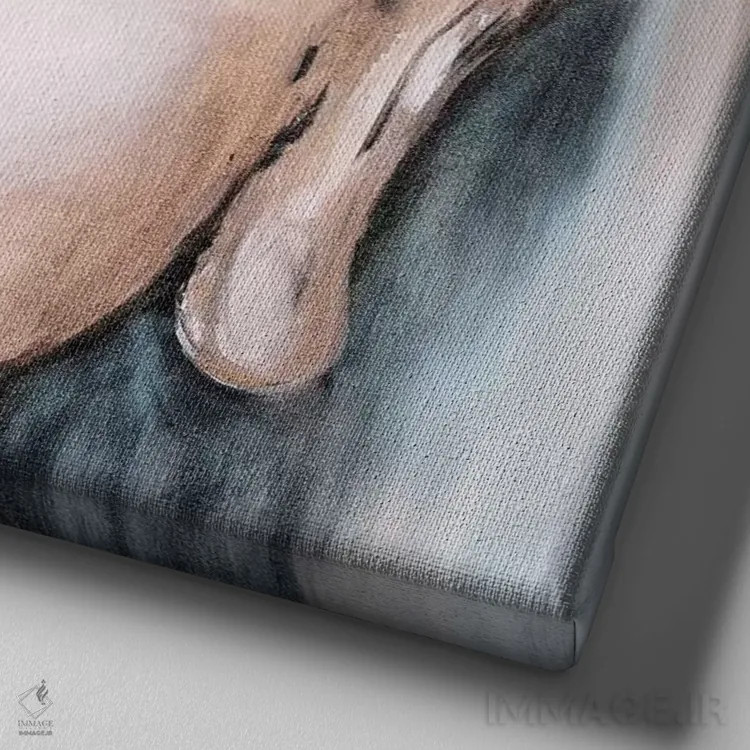 تابلو بودا اثر رباورهاا کریستوا - نمای نزدیک بافت بوم