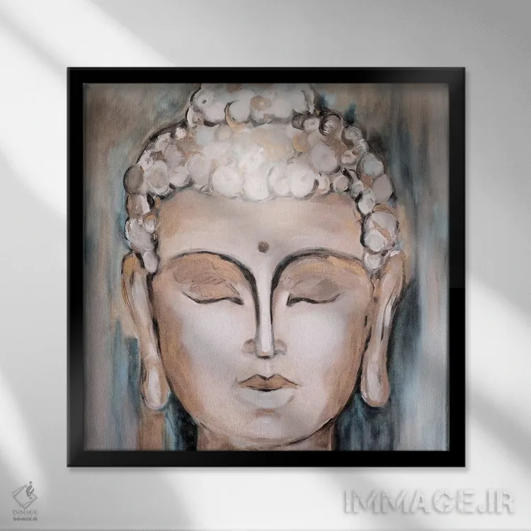 تابلو بودا اثر رباورهاا کریستوا - نمای قابدار مشکی