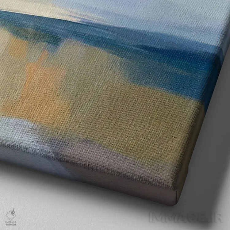 تابلو آرامش پاستلی اثر رباورهاا کریستوا - نمای نزدیک بافت بوم