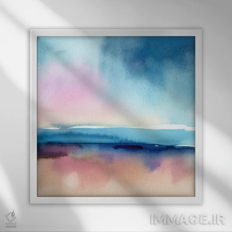 تابلو نمای رنگها یک اثر رباورهاا کریستوا - نمای قابدار سفید