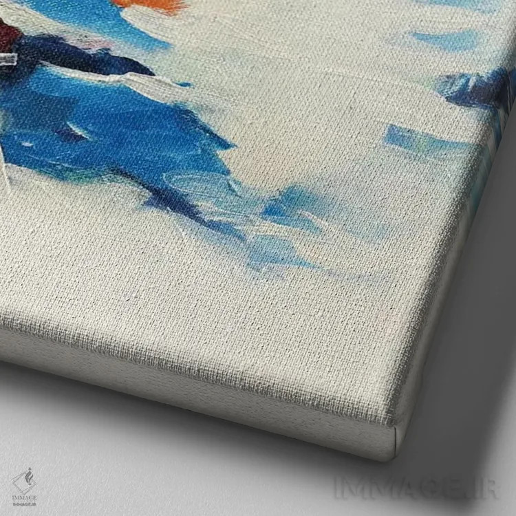 تابلو باغ انتزاعی شش اثر رباورهاا کریستوا - نمای نزدیک بافت بوم