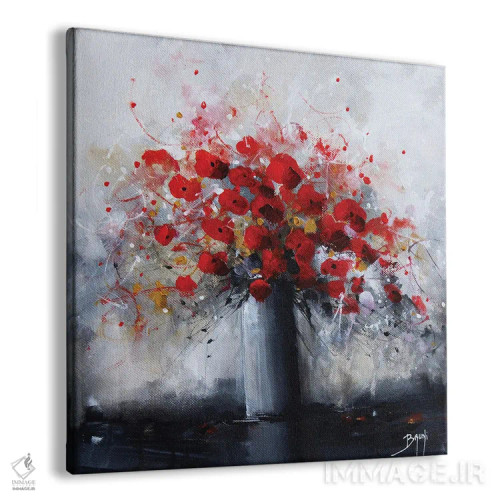 تابلو گلهای قرمز اثر اریک برونی - نمای پرسپکتیو محصول