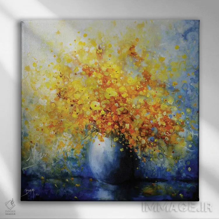 تابلو دستهگل ملودی اثر اریک برونی - نمای روبهرو روی دیوار