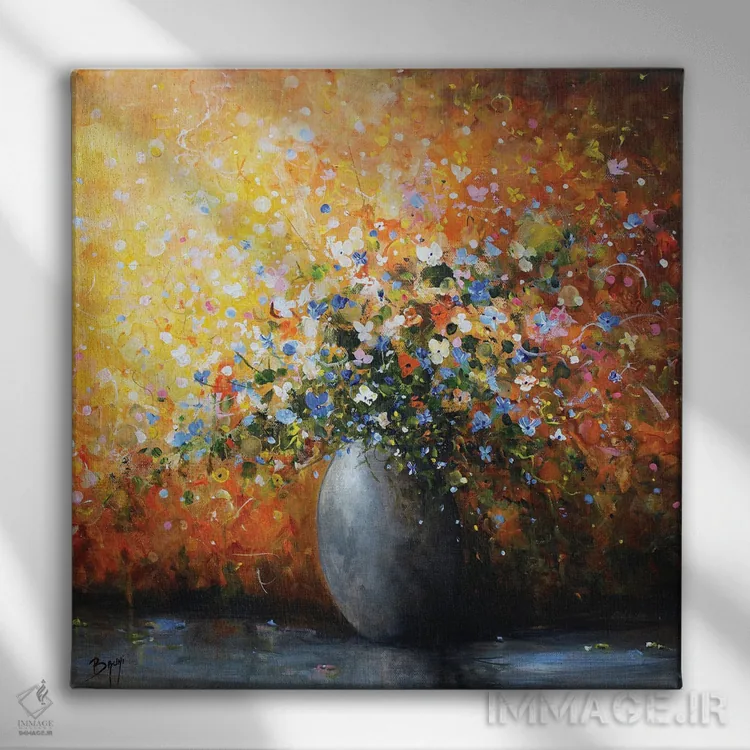 تابلو دستهگل کوچک روستایی اثر اریک برونی - نمای روبهرو روی دیوار