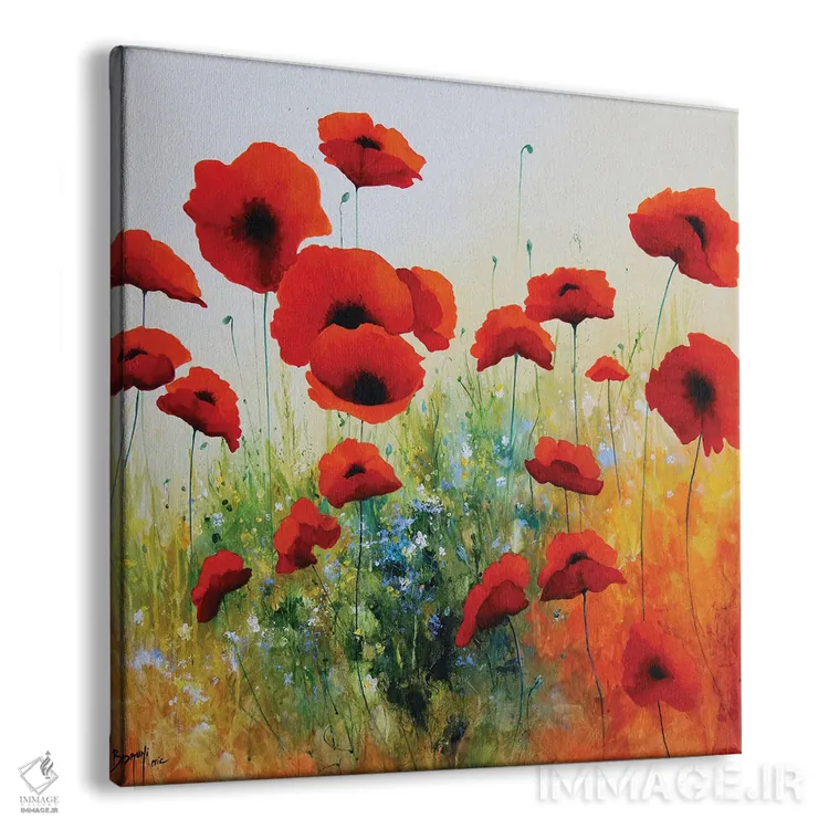 تابلو شقایق جذاب اثر اریک برونی - نمای پرسپکتیو محصول