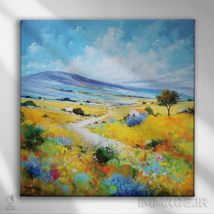 تابلو منظرهٔ آرام اثر اریک برونی - نمای روبهرو روی دیوار