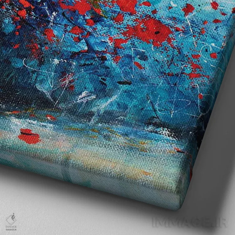 تابلو دستهگل شادی اثر اریک برونی - نمای نزدیک بافت بوم