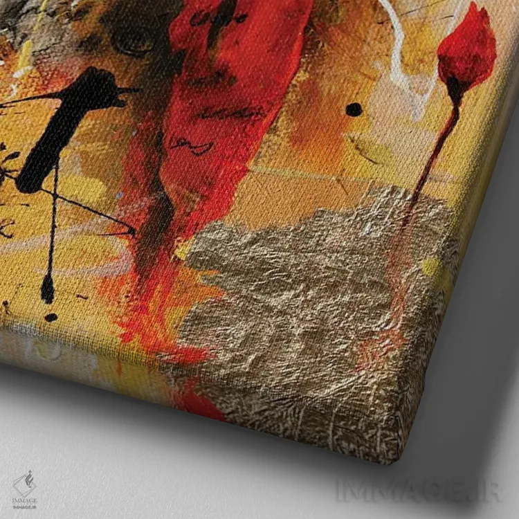 تابلو احساس اثر اریک برونی - نمای نزدیک بافت بوم