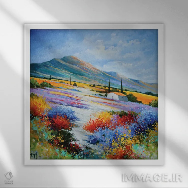 تابلو مسیر روشن اثر اریک برونی - نمای قابدار سفید