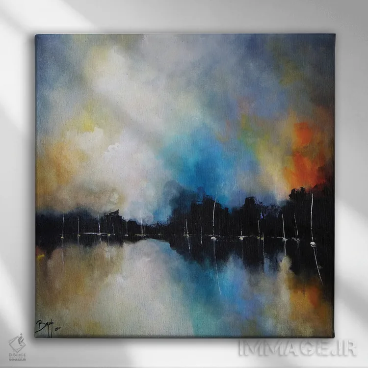 تابلو بندرگاه اثر اریک برونی - نمای روبهرو روی دیوار