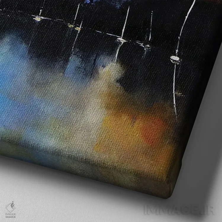 تابلو بندرگاه اثر اریک برونی - نمای نزدیک بافت بوم