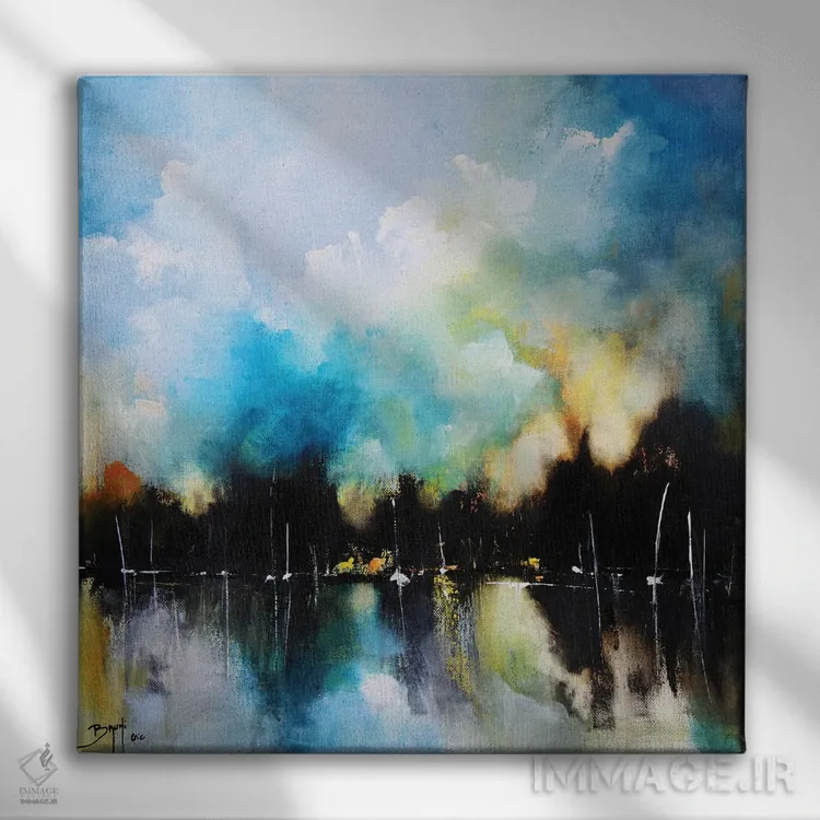 تابلو بندرگاه II اثر اریک برونی - نمای روبهرو روی دیوار