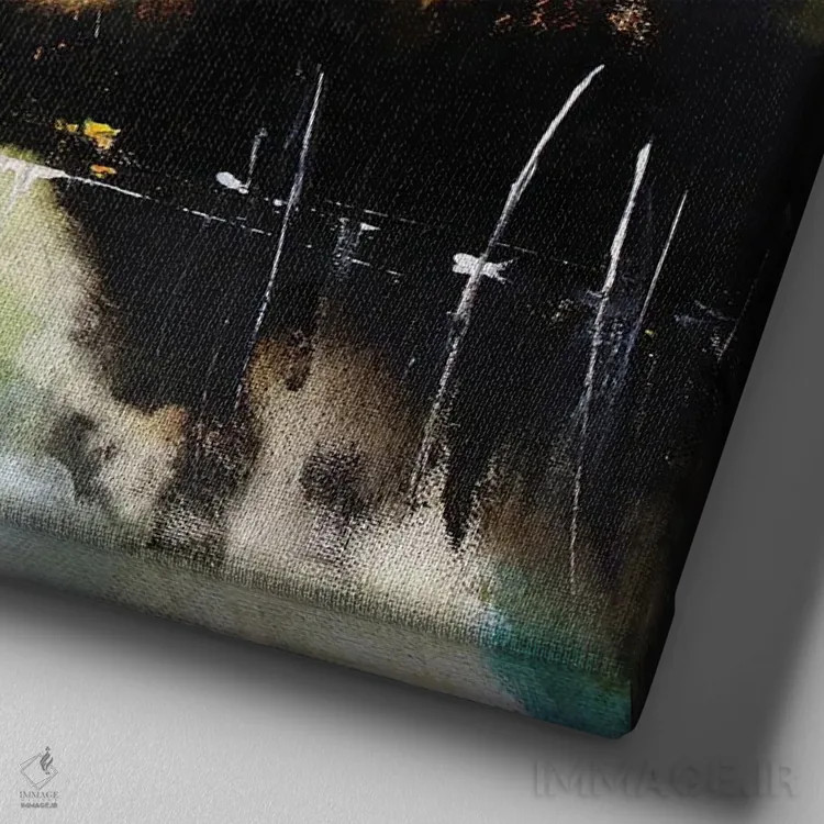 تابلو بندرگاه II اثر اریک برونی - نمای نزدیک بافت بوم