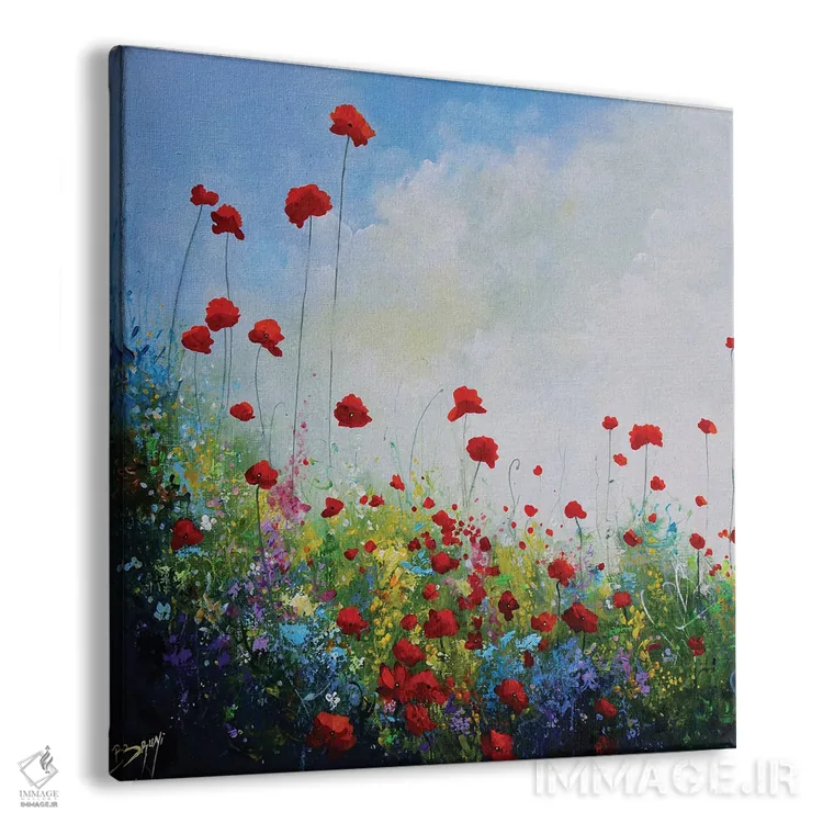 تابلو شقایقها در جشن (کوکلیکو: شقایق فرانسوی) اثر اریک برونی - نمای پرسپکتیو محصول