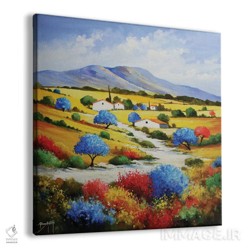 تابلو درختان آبی اثر اریک برونی - نمای پرسپکتیو محصول