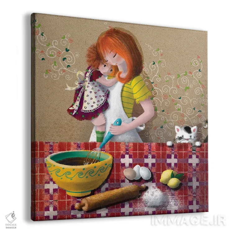تابلو دختر کوچولوی ایرادگیر اثر الی بیکزاده - نمای پرسپکتیو محصول