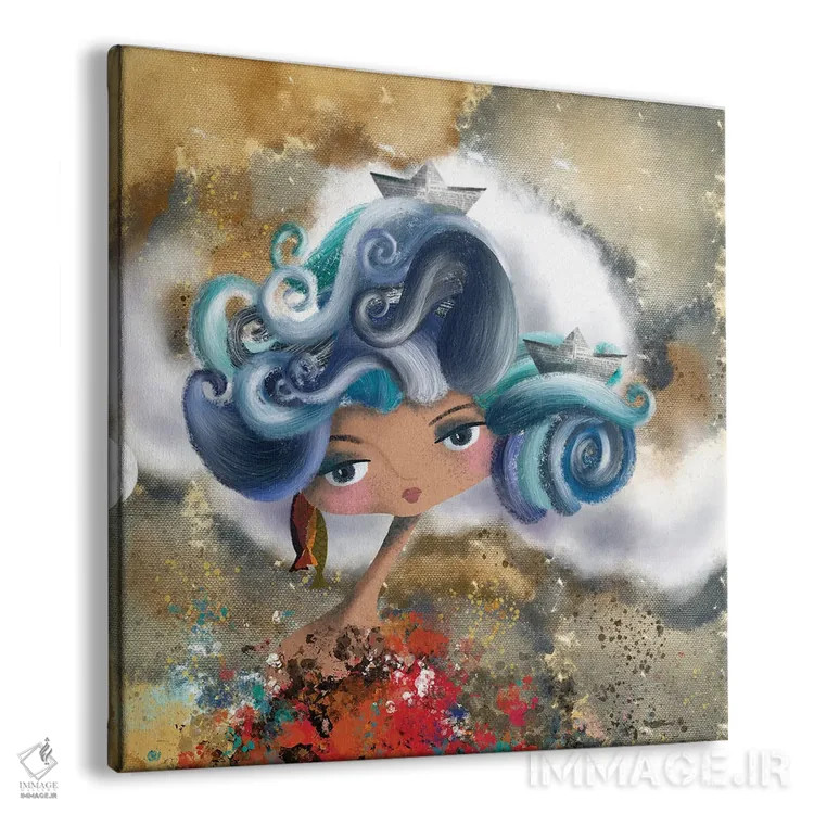 تابلو طوفان فکری اثر الی بیکزاده - نمای پرسپکتیو محصول