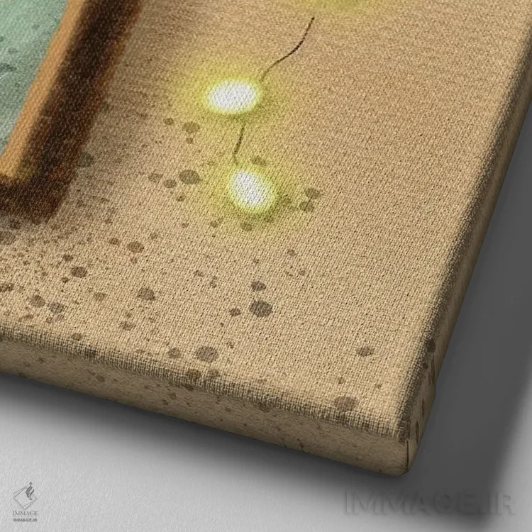 تابلو کلاغ و گل آفتابگردان اثر الی بیکزاده - نمای نزدیک بافت بوم