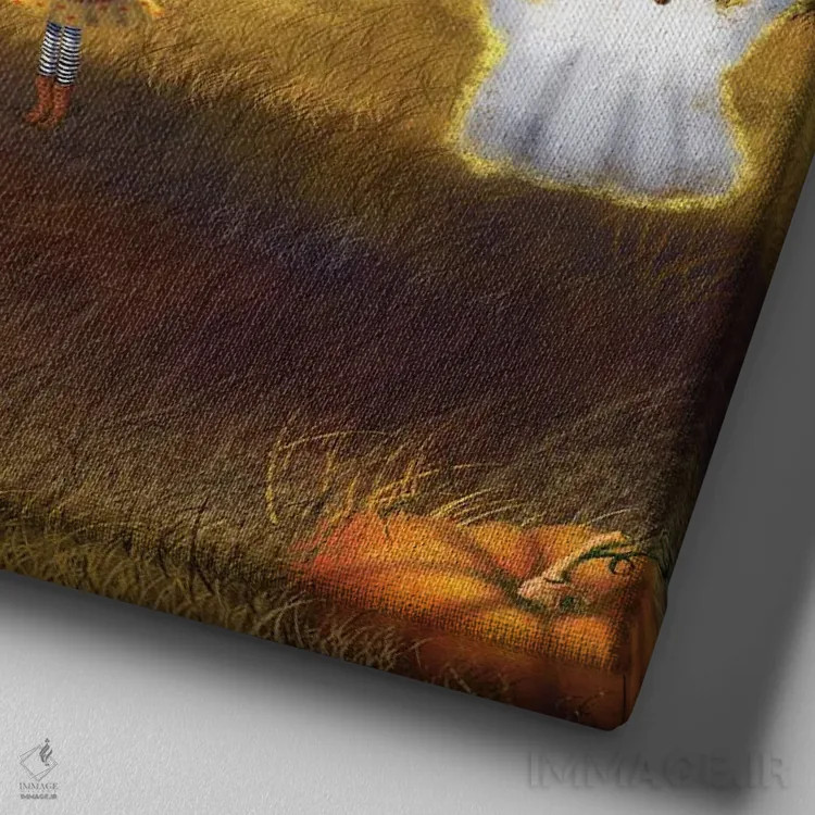 تابلو ارواح شستهشده اثر الی بیکزاده - نمای نزدیک بافت بوم