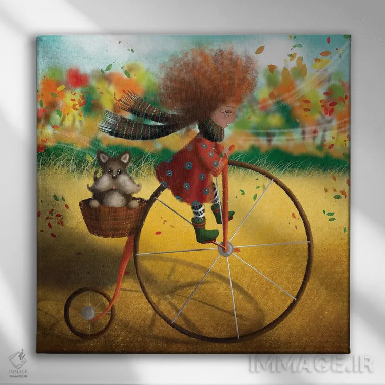 تابلو نسیم پاییزی اثر الی بیکزاده - نمای روبهرو روی دیوار