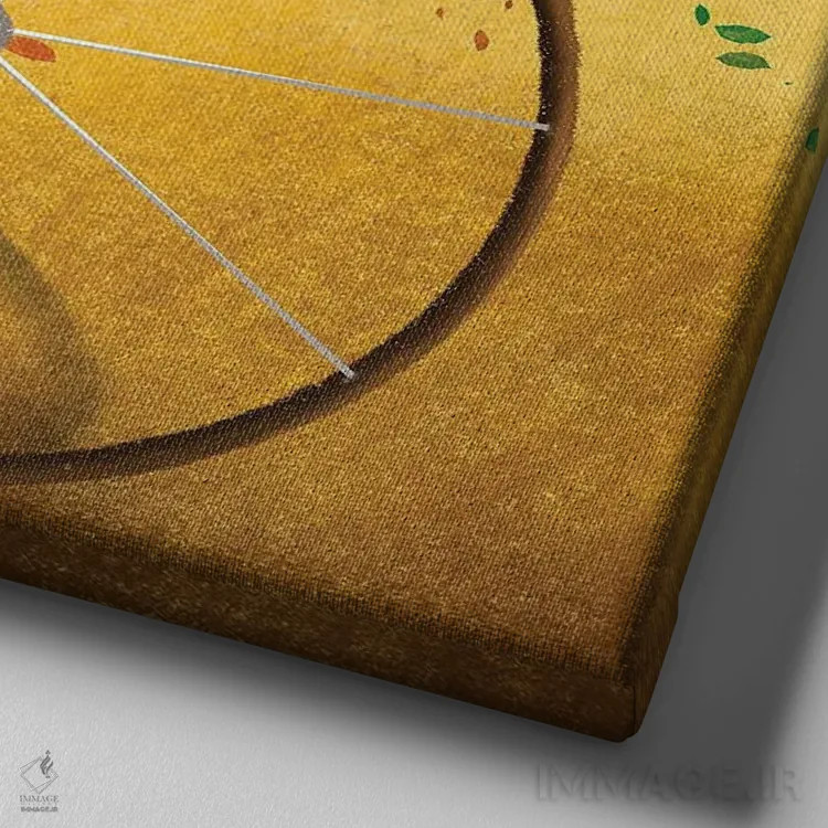 تابلو نسیم پاییزی اثر الی بیکزاده - نمای نزدیک بافت بوم