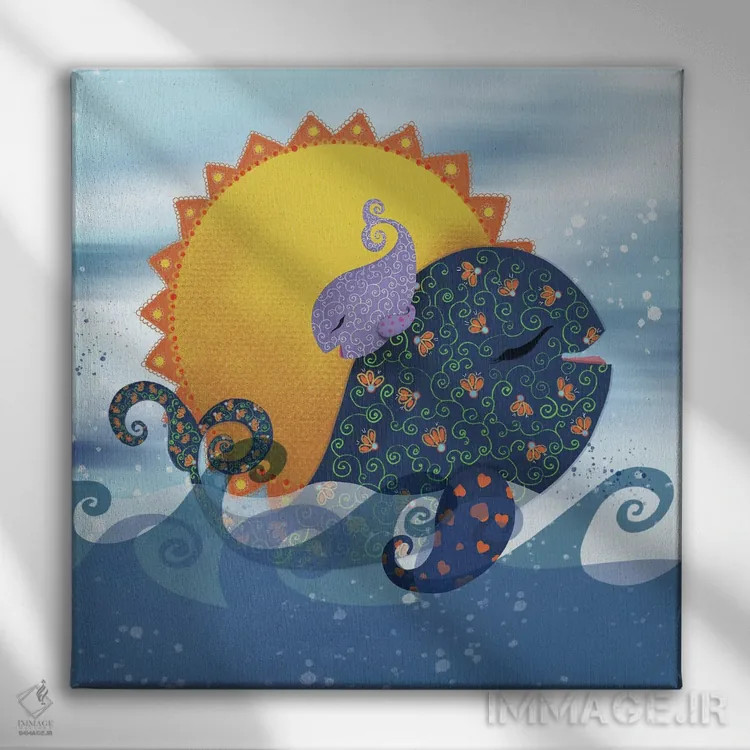 تابلو روز مادر اثر الی بیکزاده - نمای روبهرو روی دیوار