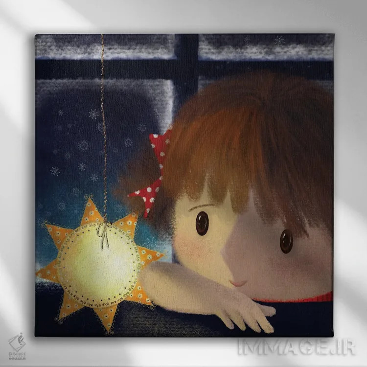 تابلو چراغ کوچکم اثر الی بیکزاده - نمای روبهرو روی دیوار