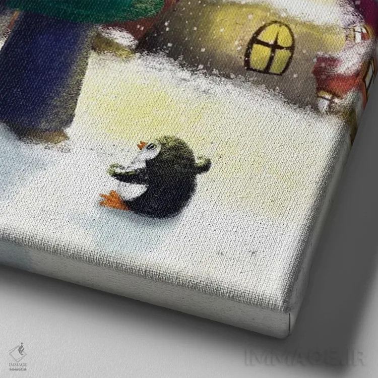 تابلو تبریک فصلها اثر الی بیکزاده - نمای نزدیک بافت بوم